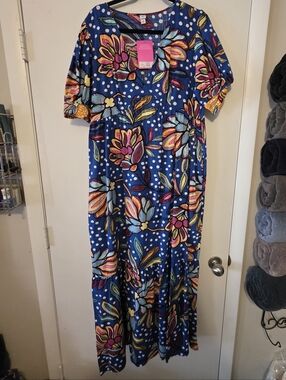 Tabitha Brown Blue Floral Dress